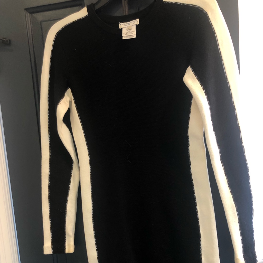 Opening Ceremony Black And White Knit Dress
